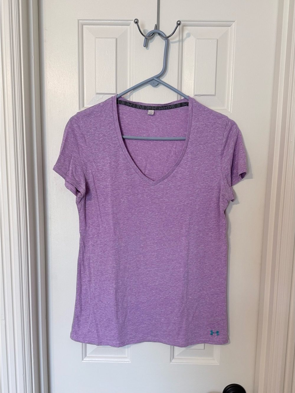 Under Armour Lavender Heather V-Neck Short Sleeve Tee